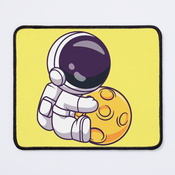 Item preview, Adorable Astronaut Playing with Moon Ball designed and sold by hjian8219.