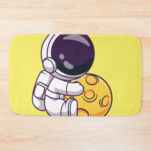 Item preview, Adorable Astronaut Playing with Moon Ball designed and sold by hjian8219.