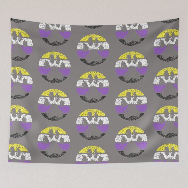 Item preview, A Vintage Paw Print Design In The Colors of The Nonbinary Pride Flag - Diversity and Inclusion designed and sold by GVRDesign.