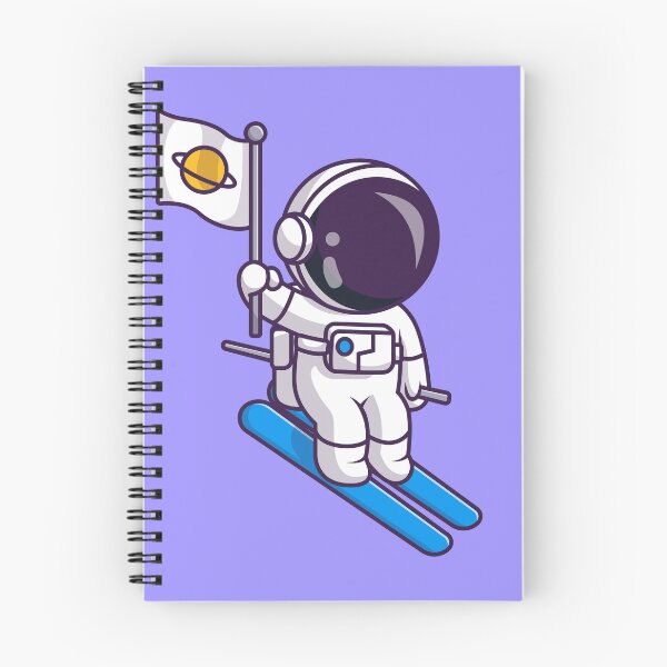 Item preview, Cute Astronaut Playing Ice Ski with Planet Flag Cartoon Vector Icon Illustration designed and sold by hjian8219.