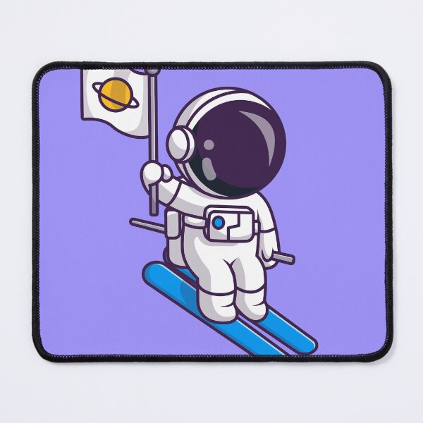 Item preview, Cute Astronaut Playing Ice Ski with Planet Flag Cartoon Vector Icon Illustration designed and sold by hjian8219.