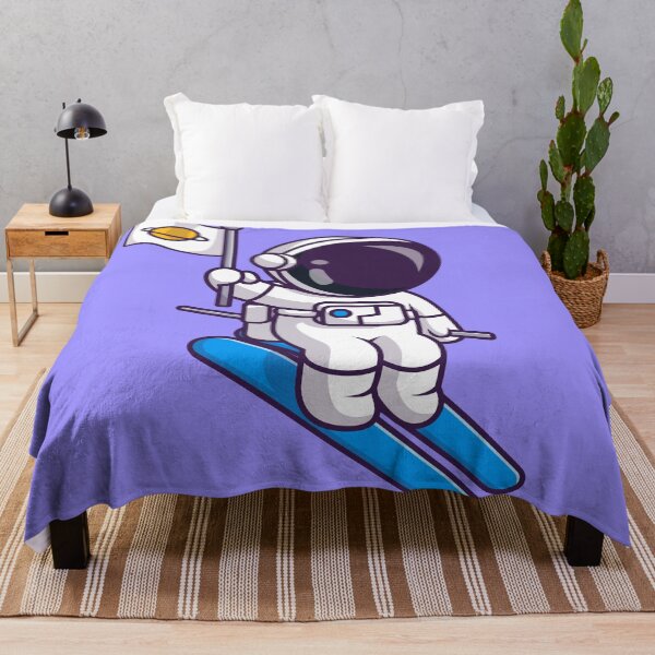 Item preview, Cute Astronaut Playing Ice Ski with Planet Flag Cartoon Vector Icon Illustration designed and sold by hjian8219.