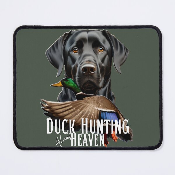 Item preview, Duck Hunting Black Labrador Retriever and Flying Mallard designed and sold by LifeCrush.