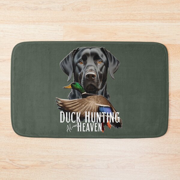 Item preview, Duck Hunting Black Labrador Retriever and Flying Mallard designed and sold by LifeCrush.