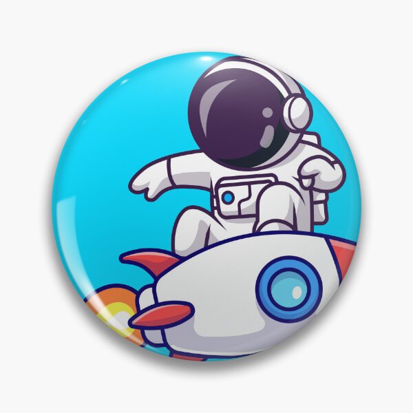 Item preview, Cute Astronaut Surfing with Rocket Cartoon Vector Icon Illustration designed and sold by hjian8219.