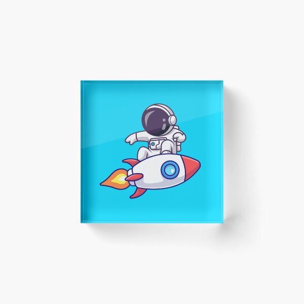 Item preview, Cute Astronaut Surfing with Rocket Cartoon Vector Icon Illustration designed and sold by hjian8219.