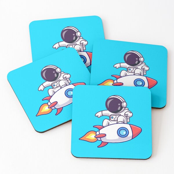 Item preview, Cute Astronaut Surfing with Rocket Cartoon Vector Icon Illustration designed and sold by hjian8219.
