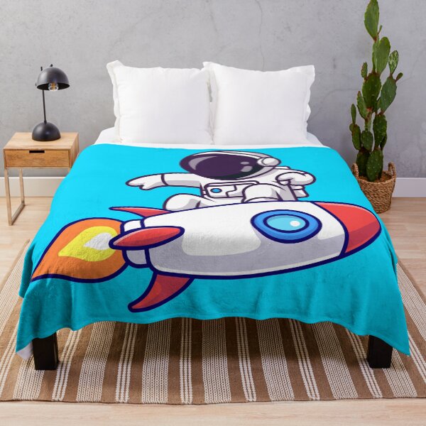Item preview, Cute Astronaut Surfing with Rocket Cartoon Vector Icon Illustration designed and sold by hjian8219.