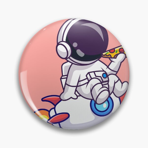 Item preview, Cute Astronaut Eating Pizza in Rocket Cartoon Vector Icon Illustration designed and sold by hjian8219.