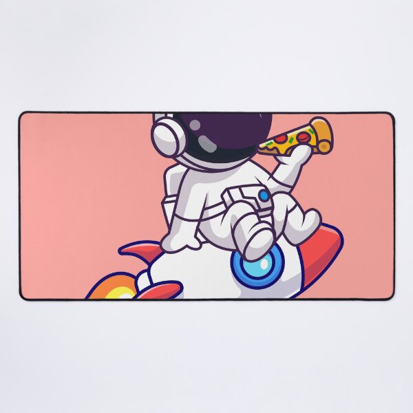 Item preview, Cute Astronaut Eating Pizza in Rocket Cartoon Vector Icon Illustration designed and sold by hjian8219.