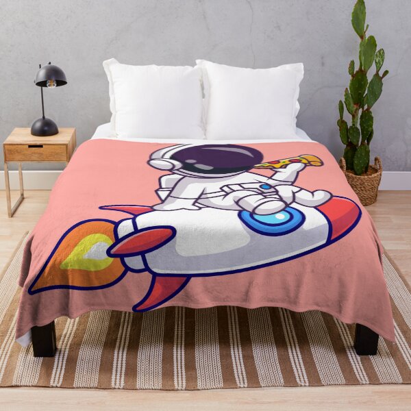 Item preview, Cute Astronaut Eating Pizza in Rocket Cartoon Vector Icon Illustration designed and sold by hjian8219.
