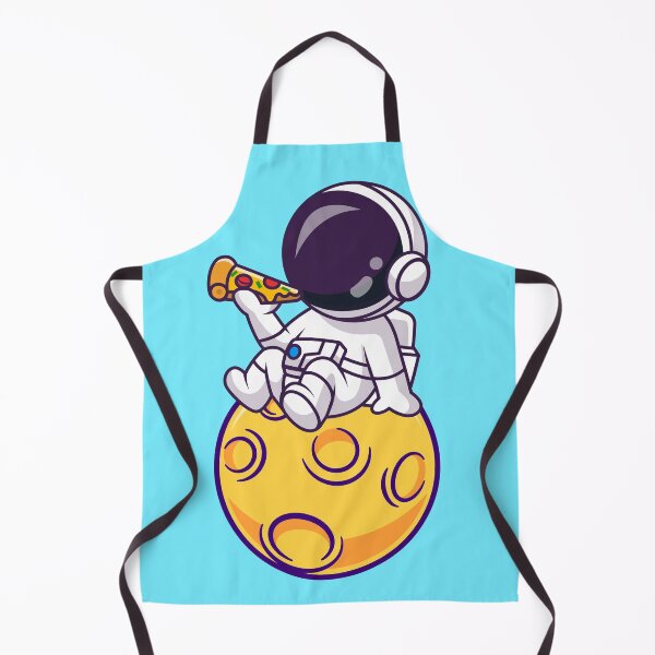 Item preview, Cute Astronaut Eating Pizza on the Moon Cartoon Vector Icon Illustration designed and sold by hjian8219.