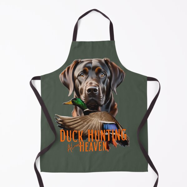 Item preview, Duck Hunting Chocolate Labrador Retriever and Flying Mallard designed and sold by LifeCrush.