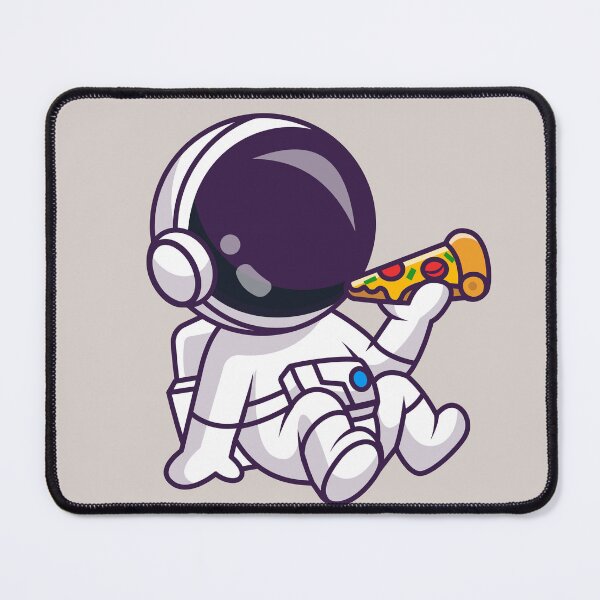 Item preview, Cute Astronaut Enjoying Pizza Cartoon Icon ? designed and sold by hjian8219.