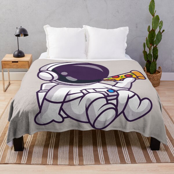 Item preview, Cute Astronaut Enjoying Pizza Cartoon Icon ? designed and sold by hjian8219.