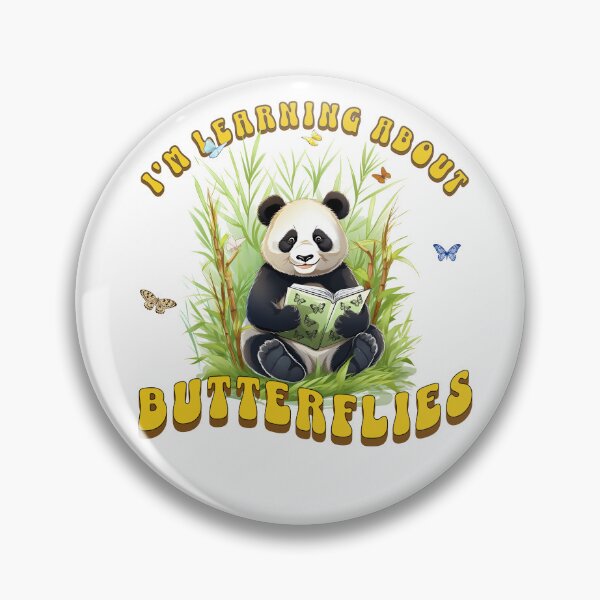 Item preview, I'm Learning About Butterflies Panda Reading in Bamboo designed and sold by SeeFutureDreams.