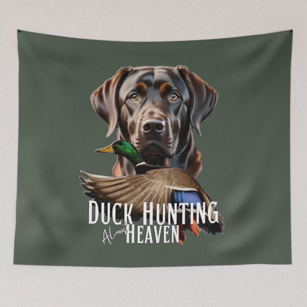 Item preview, Copy of Duck Hunting Chocolate Labrador Retriever and Flying Mallard designed and sold by LifeCrush.