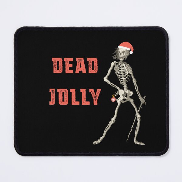 Item preview, Festive skeleton + "Dead Jolly" - sarcastic holiday design in red designed and sold by Ofeefee.