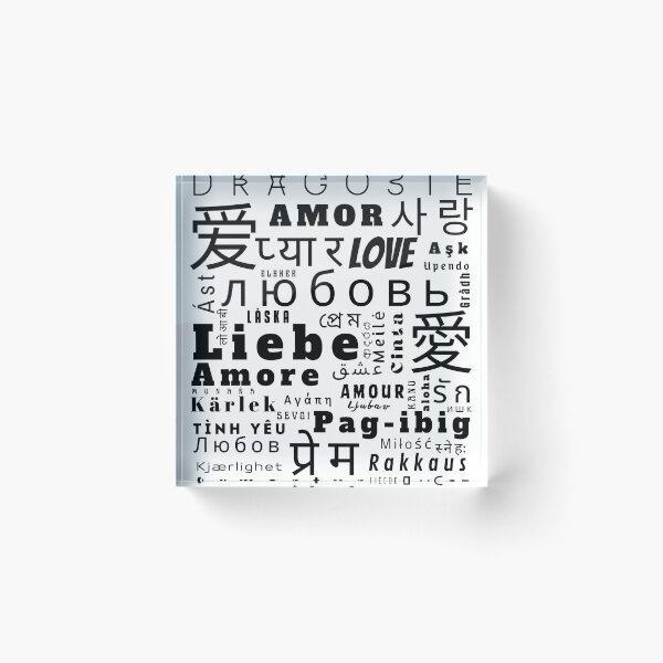 Item preview, T-shirt with the word 'love' in various languages designed and sold by relso.