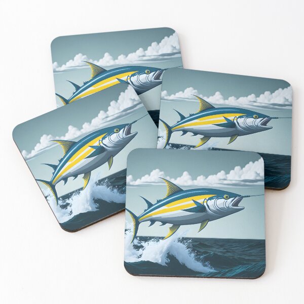 Item preview, Yellowfin tuna jumping designed and sold by ratchawoot.