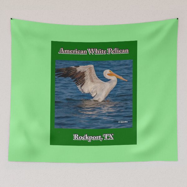 Item preview, The Perfect Gift For A Bird Lover: American White Pelican from Rockport, Texas, Birding Rockport, Visit Rockport designed and sold by MoreEZUSA-Here.