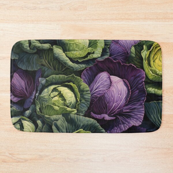 Item preview, Green and Purple Cabbages Pattern designed and sold by Shannon Hilson.