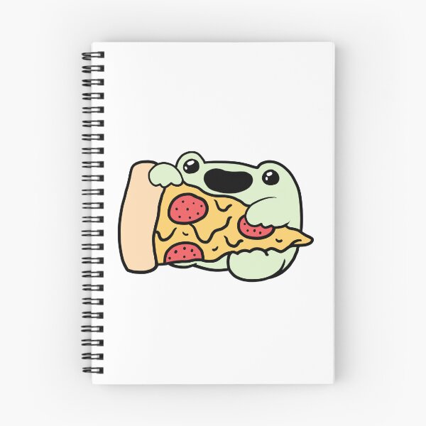 Artikelvorschau, Ein süßer Frosch, der eine Pizza hält entworfen und verkauft von PopcornpunkART.
