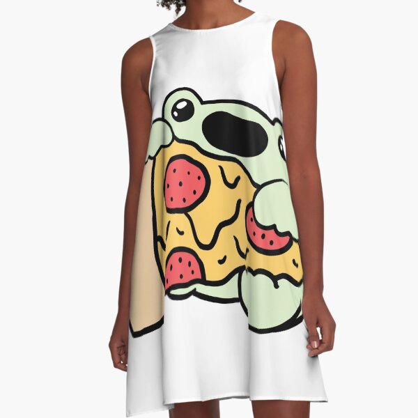 Artikel-Vorschau von Ein süßer Frosch, der eine Pizza hält, designt und verkauft von John Paul David.