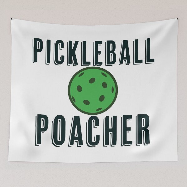 Item preview, Pickleball Poacher - T-Shirt Design on Back (Black Lettering) designed and sold by Smiling Collie Designs.