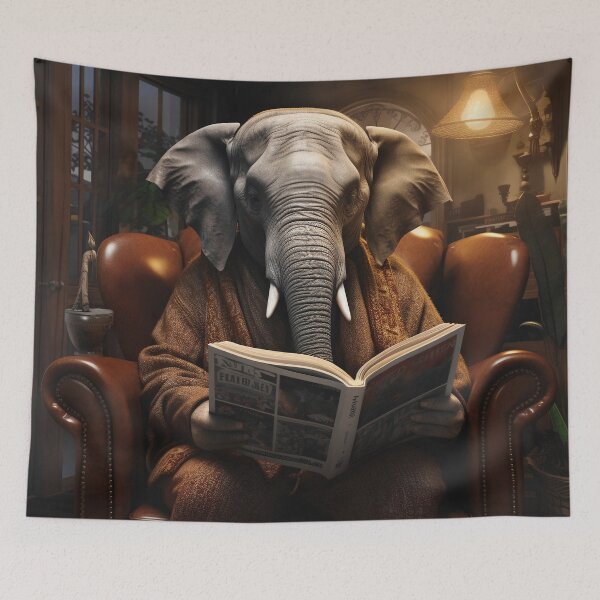 Item preview, The Wise Pachyderm: Elephant's book reader designed and sold by Brendon987.