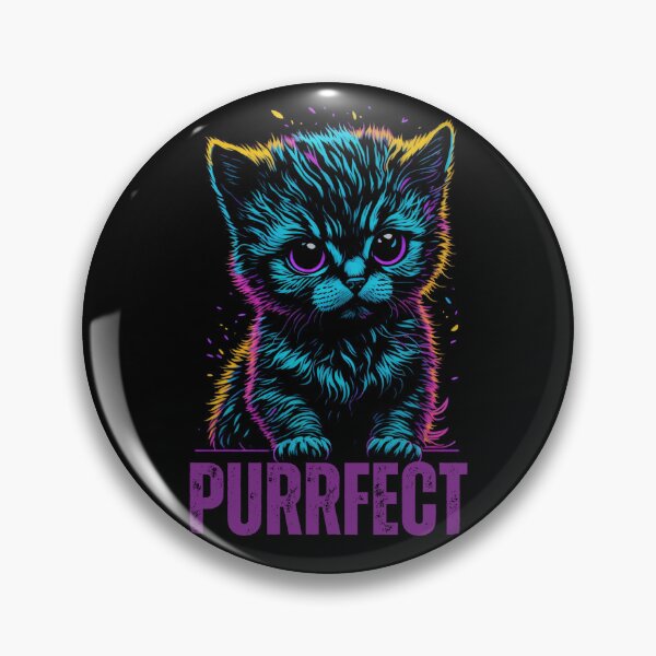 Item preview, Purrfect. A neon kitty design designed and sold by Gilby-Designs.
