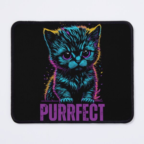 Item preview, Purrfect. A neon kitty design designed and sold by Gilby-Designs.
