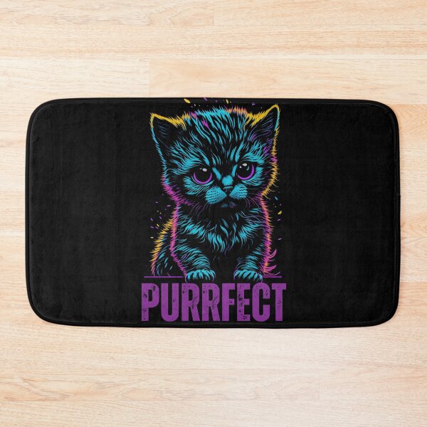 Item preview, Purrfect. A neon kitty design designed and sold by Gilby-Designs.