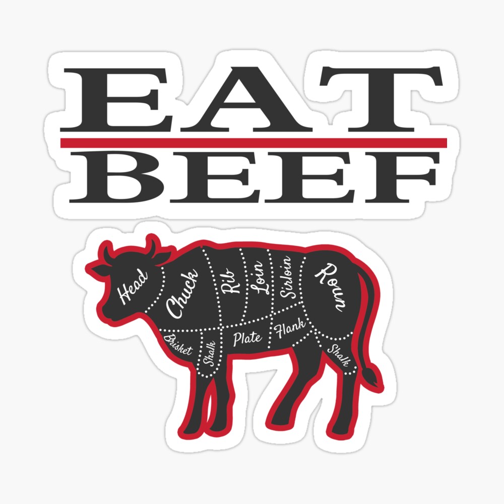 Eat Beef gifts for BBQ lovers Poster for Sale by DesignAP