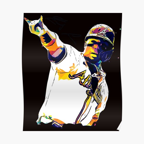 Ronald Acuña Jr: The Silencer Art Print, Atlanta - MLBPI - BreakingT