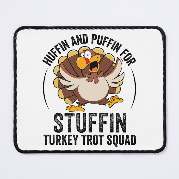 Item preview, Huffin And Puffin For Stuffin Turkey Trot Squad Thanksgiving Sticker designed and sold by KGN CREATIVITY.