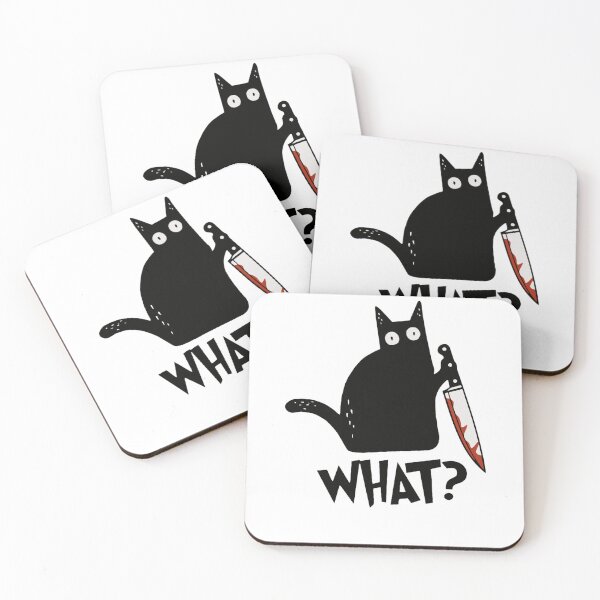 Item preview, Cat What Murderous Black Cat With Knife Gift designed and sold by AngelitaWisozk.