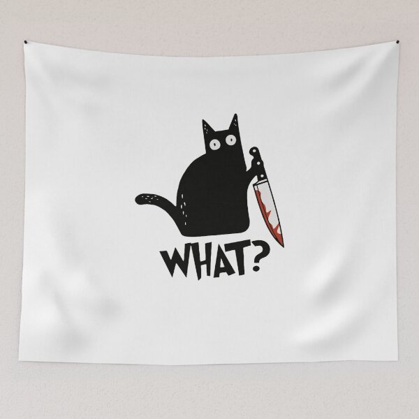Item preview, Cat What Murderous Black Cat With Knife Gift designed and sold by AngelitaWisozk.