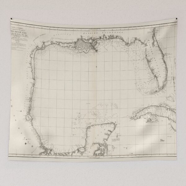 Item preview, Vintage Map of The Gulf of Mexico (1799) designed and sold by BravuraMedia.