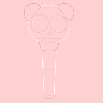 Lightstick Line-Art Sticker for Sale by JesskeCreations