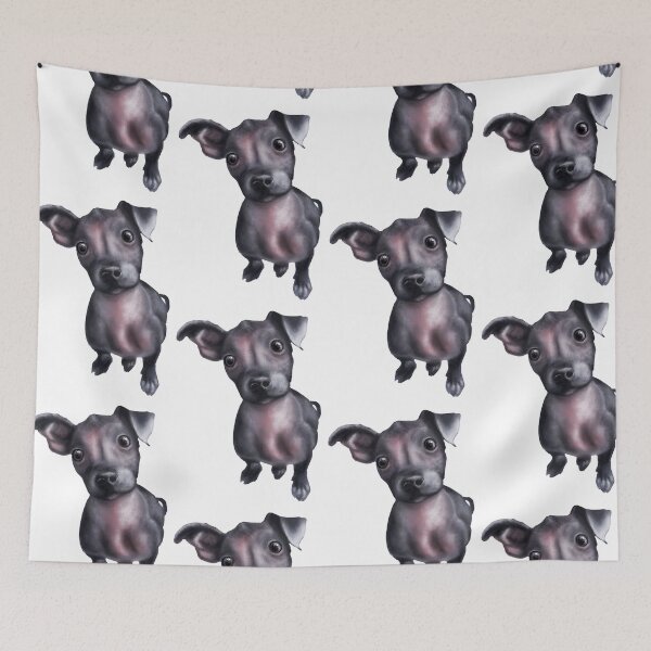 Item preview, Xoloitzcuintli (Xolo) dog digital painting designed and sold by Funsize-Art.