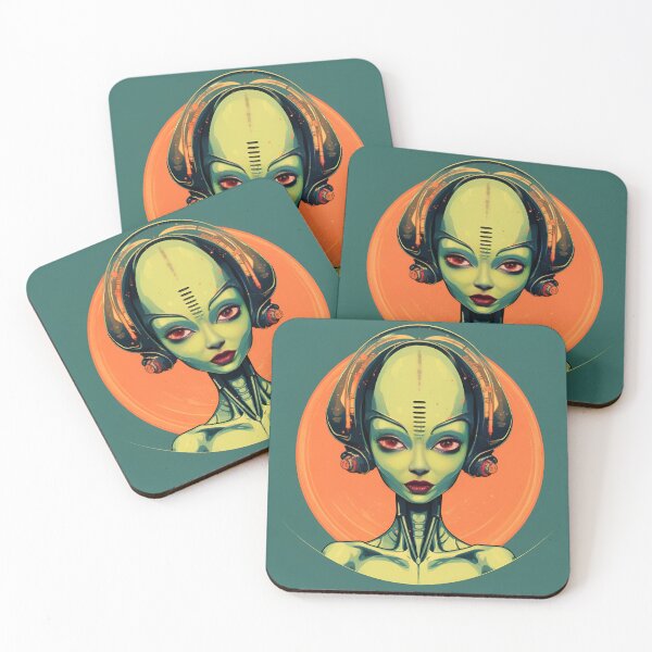 Item preview, Cyber Alien Retro Babe designed and sold by DigitalityArt.