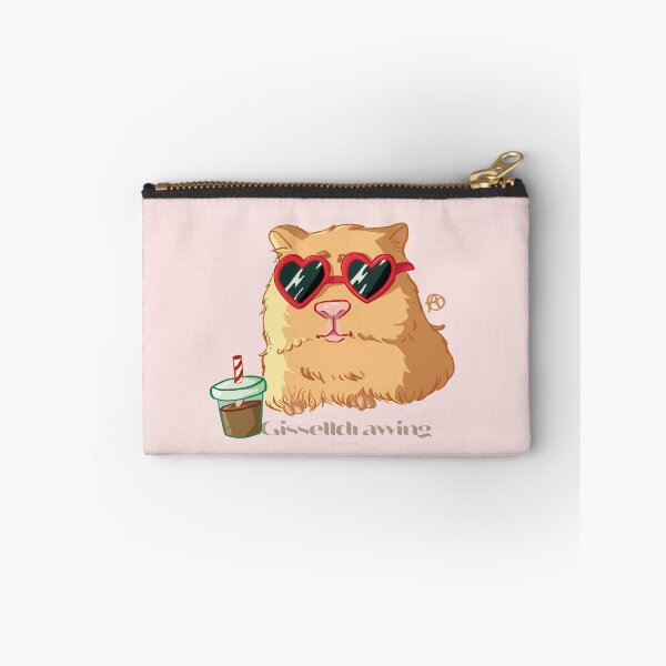 Item preview, Hamster with heart glasses, drinking a smoothie designed and sold by gisselldrawn.