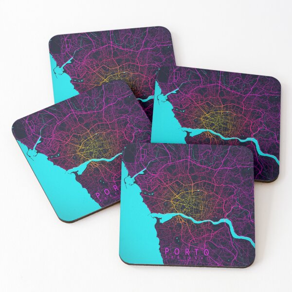 Item preview, Porto City Map of Portugal - Neon designed and sold by deMAP.