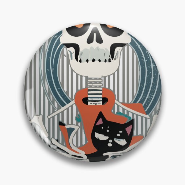 Item preview, Skull Skeleton Hug Cat designed and sold by dedodern.
