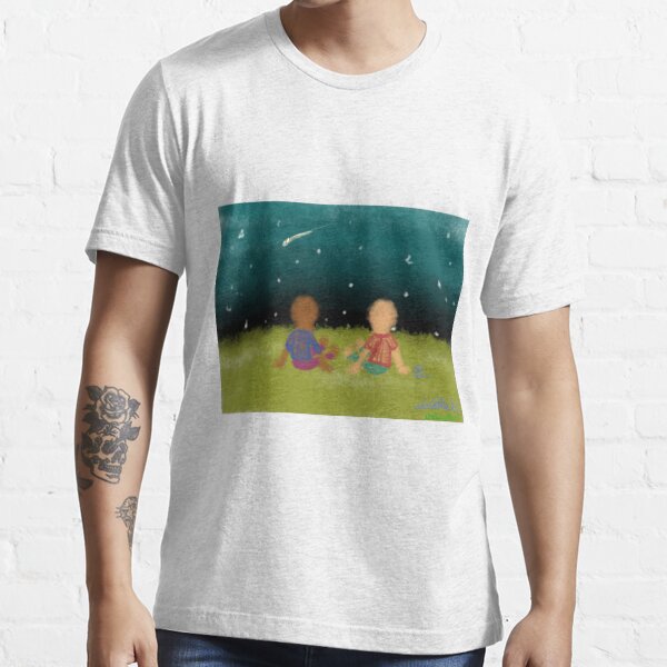 "Starry Night Sky Simple Crayon Drawing" Tshirt for Sale by Lams