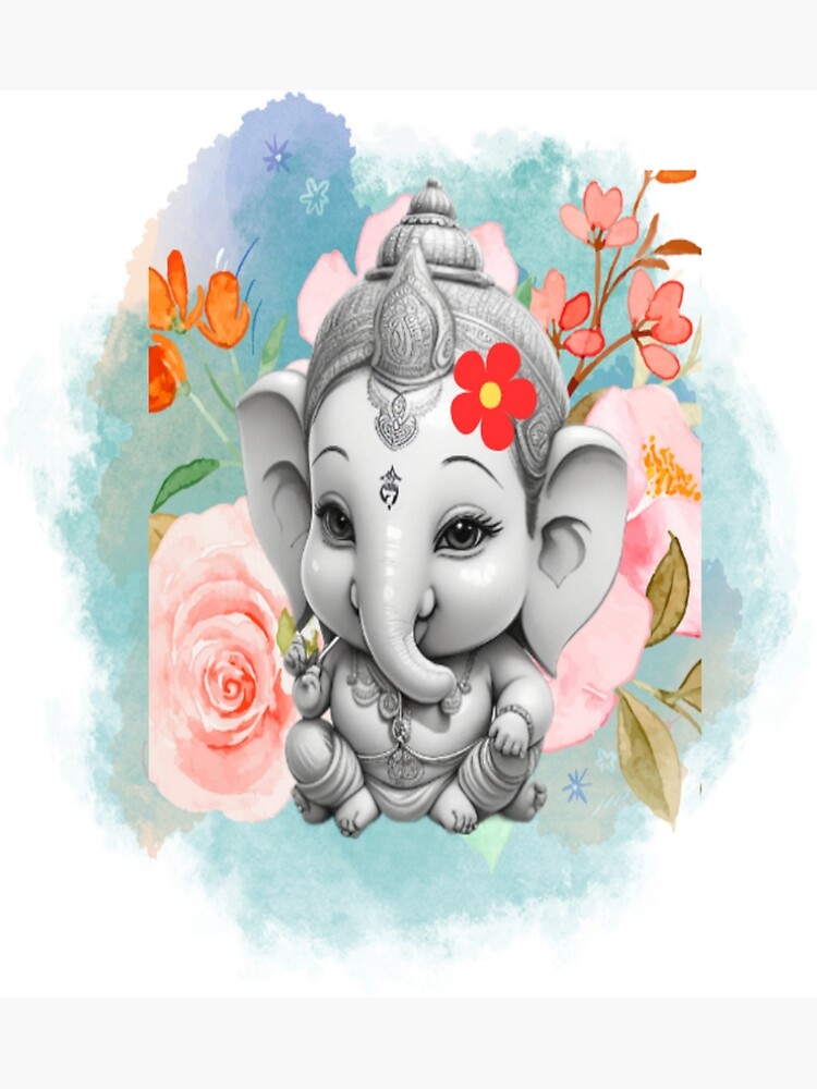 Download Ganesha Cute Cartoon Style Wallpaper | Wallpapers.com