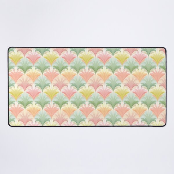 Item preview, Patrón vintage de los años 70 en rosa pastel y verde #2 designed and sold by ARTficiallyAnon.
