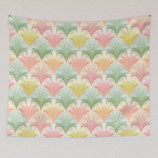 Item preview, Pastel Pink & Green Vintage 70s Pattern #2 designed and sold by ARTficiallyAnon.