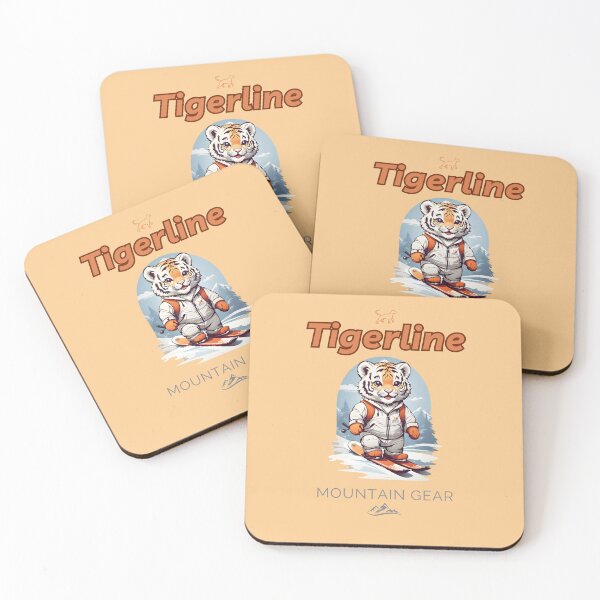 Item preview, Cool tiger cub on skiies in the mountains logo for kids designed and sold by CedricNorbinho.
